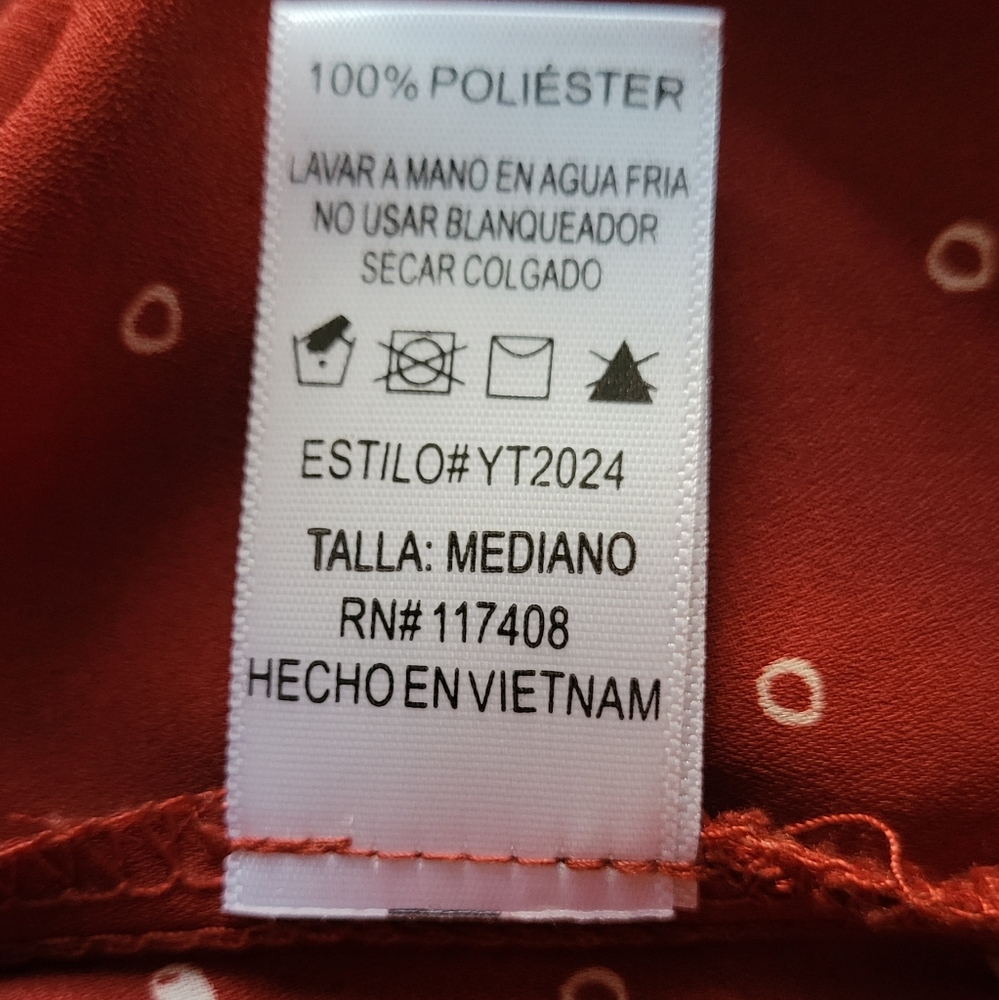 CHOCOLATE red top. Sz M. Zipper detail - Picture 10 of 11